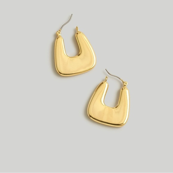 Madewell Jewelry - Madewell Chunky Triangle Hoop Earrings | Vintage Gold